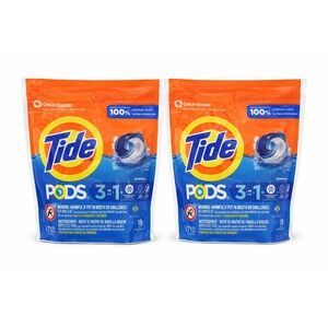 Tide PODS Original 3 in 1 Laundry Detergent 19 Count Each‎ Pack of 2
